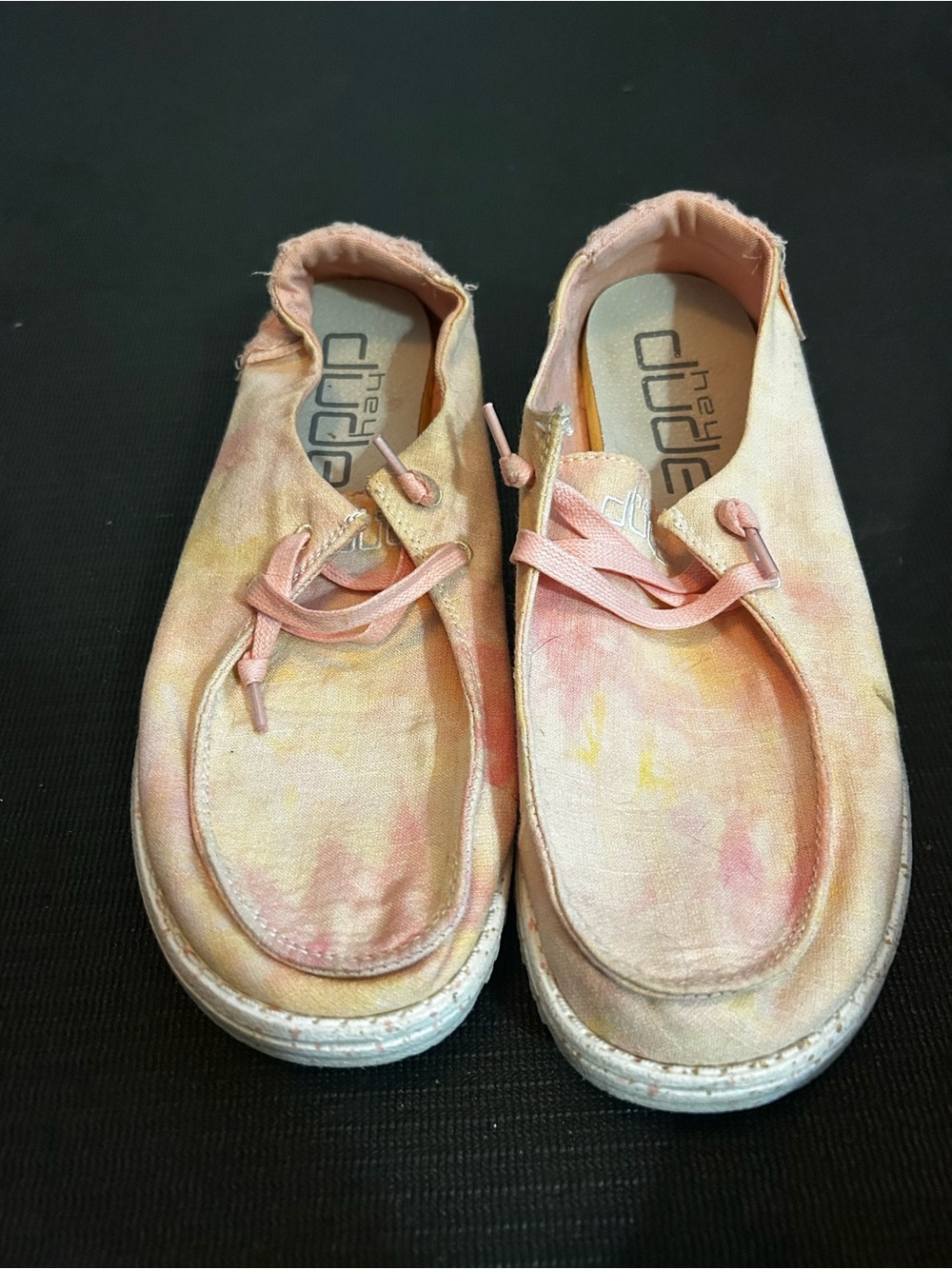 Hey Dude Pink Tie-Dye Wendy womens size 9